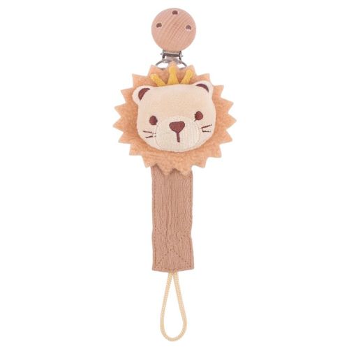 Jowood-Porte-Sucette De Dentition En Lin Et Coton Pour Bébé,Clips De Support D'allaitement,Animaux Grillagés - Type Lion