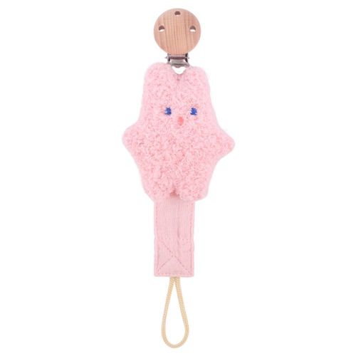 Jowood-Porte-Sucette De Dentition En Lin Et Coton Pour Bébé,Clips De Support D'allaitement,Animaux Grillagés - Type Pink Bear