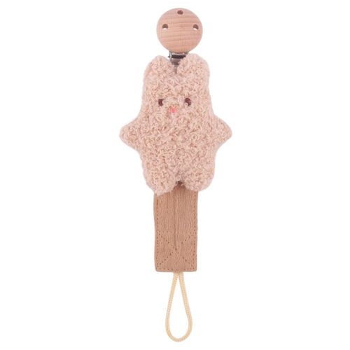 Jowood-Porte-Sucette De Dentition En Lin Et Coton Pour Bébé,Clips De Support D'allaitement,Animaux Grillagés - Type Coffee Bear