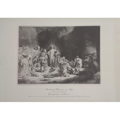Rembrandt "Jésus Guérissant Les Malades" Reproduction D'une Gravure