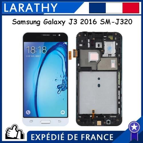 Ecran Complet Lcd Et Blanc Tactile Chassis Pour Samsung Galaxy J3 2016 J320f J320fn