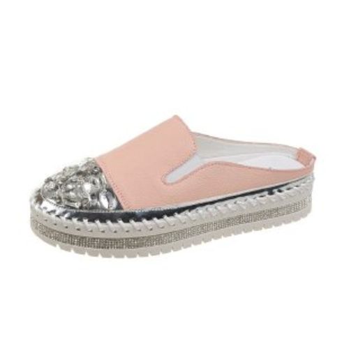 Citroround Parker-Chaussures Plates En Cuir Argenté Pour Femme,Mocassins Bling,Couple,Plateforme,Étudiants,Taille 43