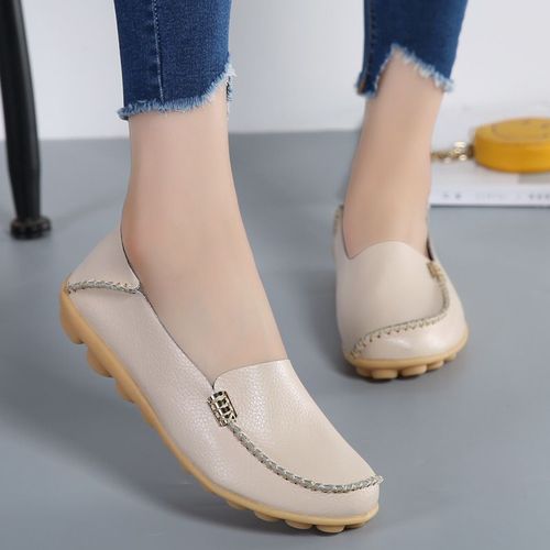 Chaussures Mocassins Plats En Cuir Group Pour Femmechaussures Enfilergrande Taille