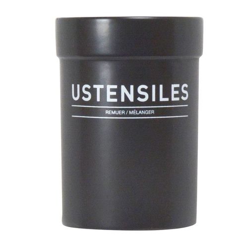 Pot À Ustensiles Vintage En Céramique Noir