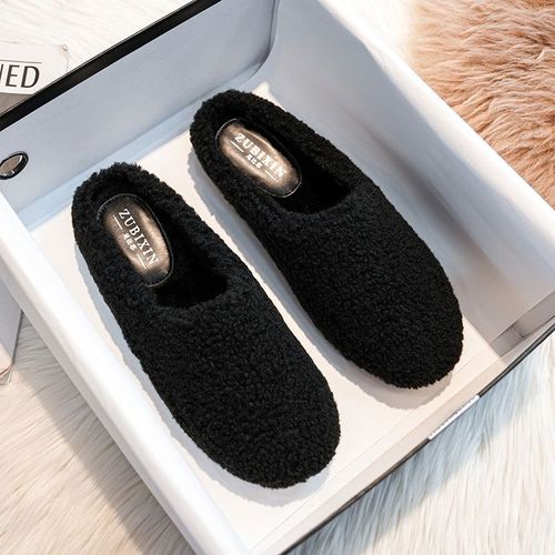 Mocassins Ronds En Fourrure D'agneau Pour Femmes,Chaussures Chaudes,Mocassins En Laine D'agneau,41-43,600