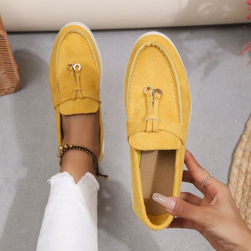 Mocassins À Enfiler En Cuir Et Cachemire Pour Femme,Chaussures Plates Décontractées De Marque,De Haute Qualité,Grande Taille 42,Printemps Automne