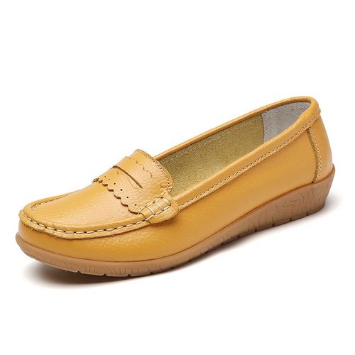 Chaussures Mocassins En Cuir Véritable Pour Femmesballerines Enfilerchaussures Souples Pour Femmeschaussures De Tennis La Modegrande Taille