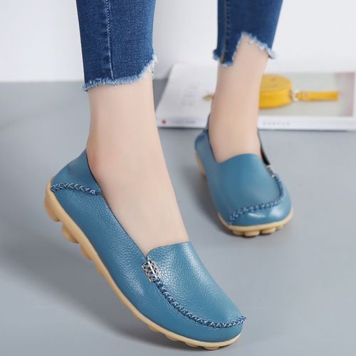 Chaussures Mocassins Plats En Cuir Group Pour Femmechaussures Enfilergrande Taille