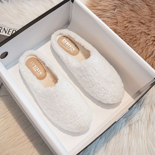 Mocassins Ronds En Fourrure D'agneau Pour Femmes,Chaussures Chaudes,Mocassins En Laine D'agneau,41-43,600