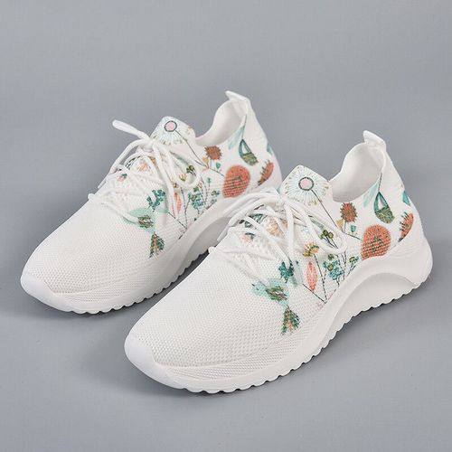 Baskets À Plateforme À Lacets Pour Femmes,Chaussures De Sport Respirantes,Talons Temporels Légers,Chaussures De Course,Imprimé,Grande Taille 43,2023