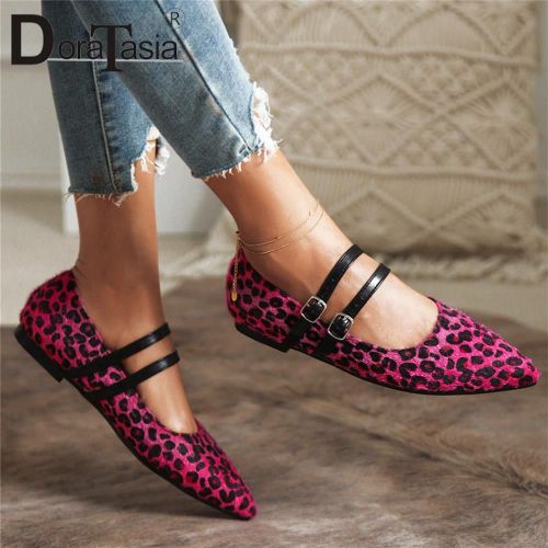 Mocassins Pointus À Franges Léopard Pour Femmes,Chaussures Plates Décontractées Douces Pour Femmes,Couleurs Mélangées,Design De Marque Pour Dames,Mode,Grande Taille,43