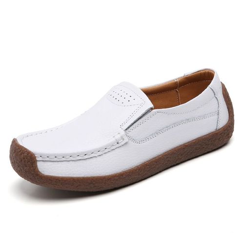 Chaussures Chaussures Décontractées En Cuir Véritable Pour Femmesbaskets De Loisirsmocassins Enfilermocassins Souples Pour Femmesmarque De Luxe