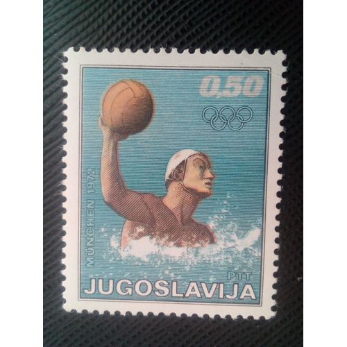 Timbre Yougoslavie Y T 1335 Jeux Olympiques D'été - Water-Polo De Munich 1972 ( 030607 )