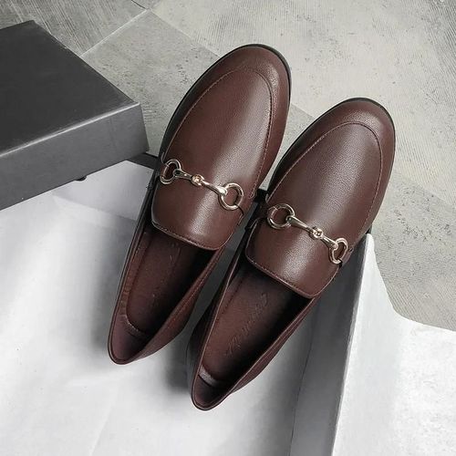 Chaussures Mocassins Plats En Cuir Pour Femmebaskets De Marque De Luxede Styliste