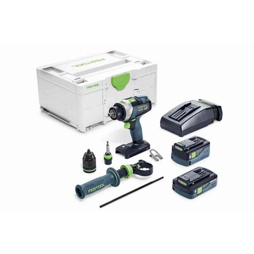 Perceuse visseuse à precussion sans fil TDC 18/4 5.0/4.0 I-PLUS QUADRIVE - FESTOOL - 577651