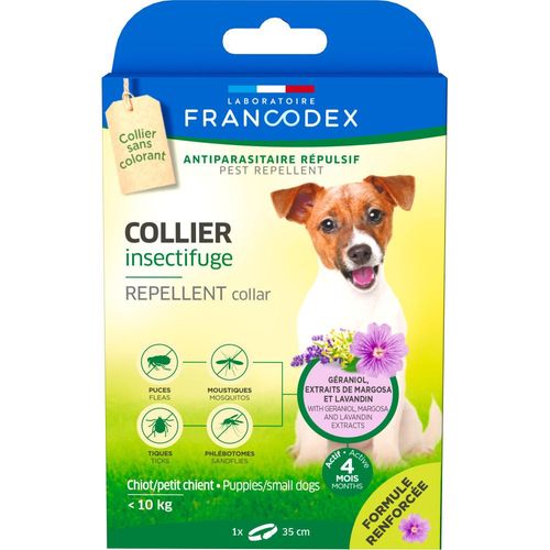 Collier Insectifuge 35 Cm Pour Chiots Et Petits Chiens De Moins De 10 Kg Formule Renforcée