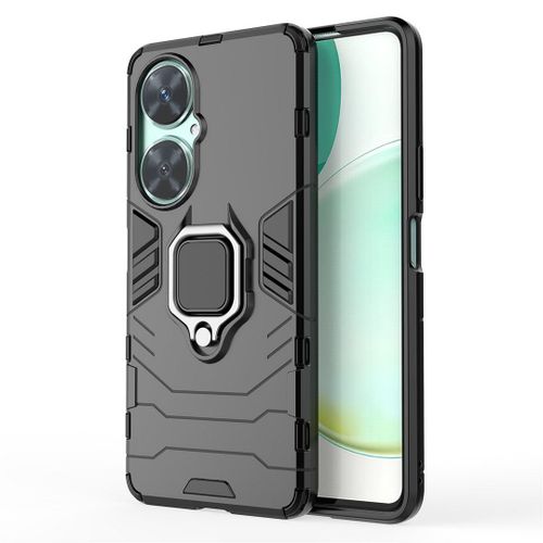 Saturcase Coque Pour Huawei Nova 11i, Bague Béquille Hybride 2 En 1 [Pc & Silicone] Double Couche Pare-Chocs Antichoc Protecteur Housse Étui Coque Pour Huawei Nova 11i (Noir)
