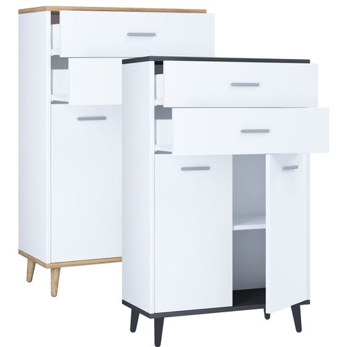 Vcm Bois Highboard Commode À Portes Battantes Tiroir Lindas Bois Highboard Commode À Portes Battantes Tiroir Lindas