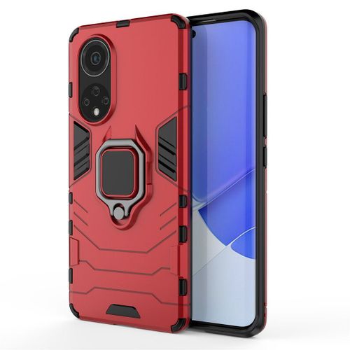 Saturcase Coque Pour Huawei Nova 9, Bague Béquille Hybride 2 En 1 [Pc & Silicone] Double Couche Pare-Chocs Antichoc Protecteur Housse Étui Coque Pour Huawei Nova 9 (Rouge)