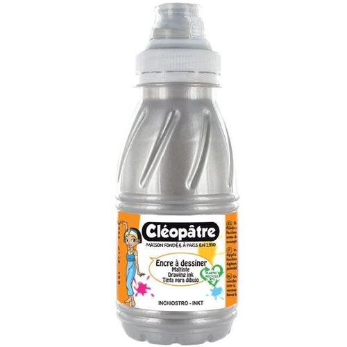 Flacon Encre À Dessiner Cléopâtre 250 Ml Argent