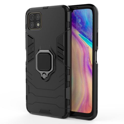 Saturcase Coque Pour Huawei Nova Y60, Bague Béquille Hybride 2 En 1 [Pc & Silicone] Double Couche Pare-Chocs Antichoc Protecteur Housse Étui Coque Pour Huawei Nova Y60 (Noir)