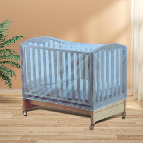 Crib Netting Cover Couverture Anti-Moustiques Babys Safety Tent Mesh For 80x160x65cm Bleu