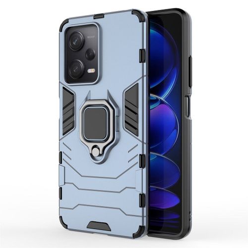 Saturcase Coque Pour Xiaomi Poco X5 Pro, Bague Béquille Hybride 2 En 1 [Pc & Silicone] Double Couche Pare-Chocs Antichoc Protecteur Housse Étui Coque Pour Xiaomi Poco X5 Pro (Bleu Marine)