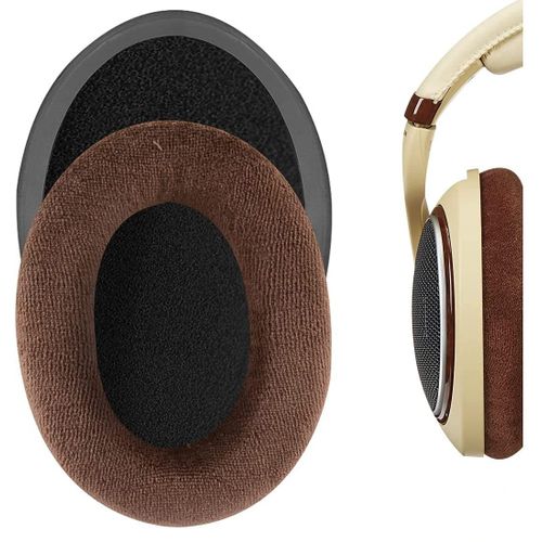 Coussinets de rechange confortables en velours pour casque Sennheiser HD598, HD598SE, HD598CS - Pièces de réparation(Marron)