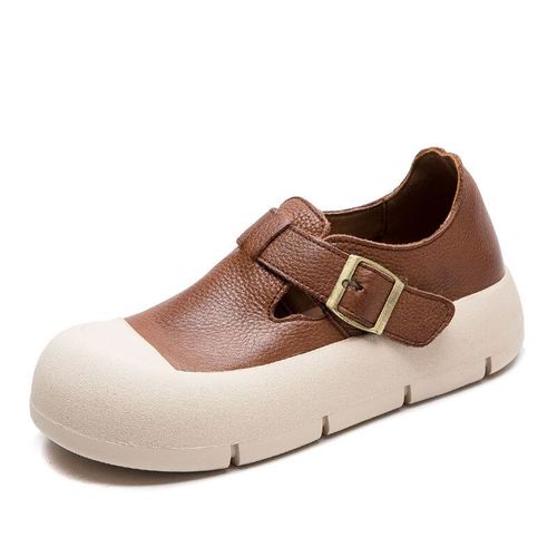 Chaussures Drkanadvocatemocassins En Cuir De Vache Véritable Pour Femmechaussures Plateforme Platede Haute Qualitérétropolyvalentesdesignprintemps