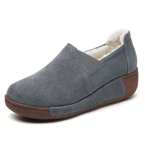 Chaussures Ngouxmmocassins Courts En Peluche Pour Femmesmocassins D'hiver Enfilerchaussures Plateforme Platedaim De Vacheparker Rondchaussures Décontractées
