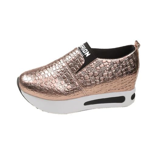 Chaussures Mocassins Semelle Compensée En Cuir Verni Pour Femmesbaskets Plateformelégèresà Enfilerdécontractéesrecommandéesneuves