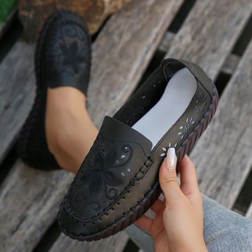 Chaussures Mocassins College Respirants Pour Femmeschaussures Plateforme Platechaussures De Marche Peu Profondesrétroconfortmode Estivale