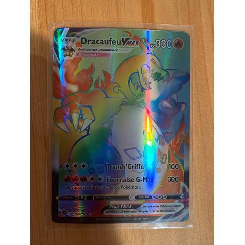 Carte Pokémon Secrète Dracaufeu Vmax Arc-En-Ciel, Collection Voie Du Maître
