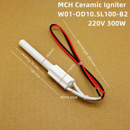 Allumeur électrique en céramique pour poêle à granulés,tuyau de chauffage,accessoires de cuisine,four de cheminée,allumage,220V,300W - Type W01 L100mm B220V300W
