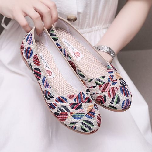 Chaussures Chaussures En Toile Décontractées Pour Femmemocassins Astronomiques Souplesrespirantsà Une Pédalepour Paresseuxd'été