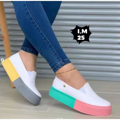 Chaussures Chaussures Plates Décontractées Plateforme Légère Pour Femmeschaussures Enfiler Peu Profondeschaussures De Marche Pour Damesvêtements De Sol Pour Femmesmode D'été