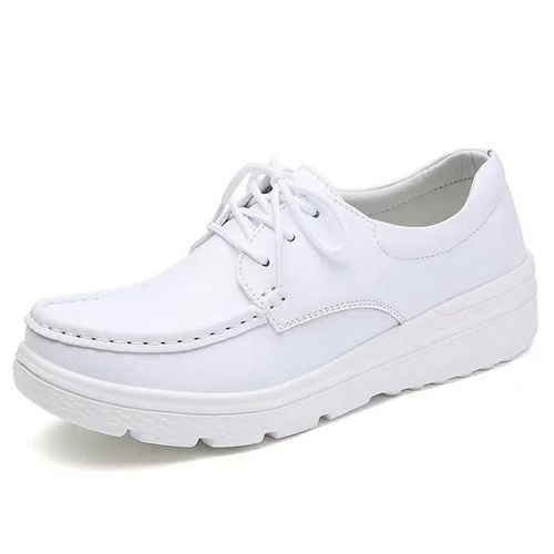 Chaussures Eofkchaussures De Marche Blanches Pour Femmemocassins Compensésà Enfileroptiques Astronomiquesconfortablesinfirmièretravail
