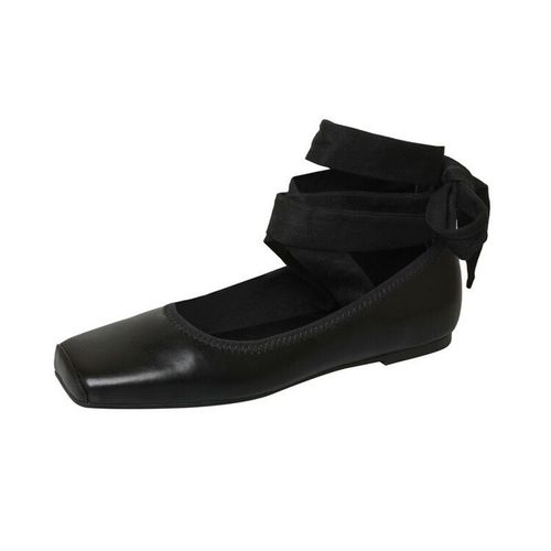Chaussures Ballerines De Styliste Lacets Pour Femmechaussureslégantesconfortablessemelle Soupleà Bretelles Croiséespeu Profondesà La Modeprintemps