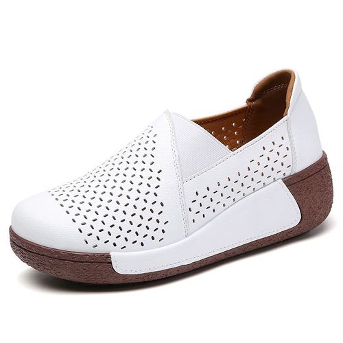 Chaussures Mocassins En Cuir Véritable Pour Femmeschaussures Plateforme Pour Femmesmocassins Parker Rondschaussures Plates Légères Pour Damesbaskets Décontractées D'extérieur