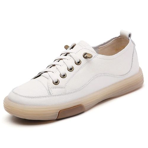 Chaussures Baskets De Tennis En Cuir Véritable Pour Femmeschaussures Décontractées De Luxebassesplateslargesparkerdoucespeu De Temps