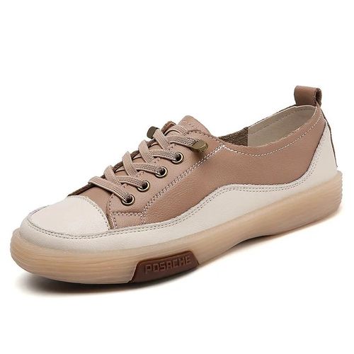 Chaussures Baskets De Tennis En Cuir Véritable Pour Femmeschaussures Décontractées De Luxebassesplateslargesparkerdoucespeu De Temps