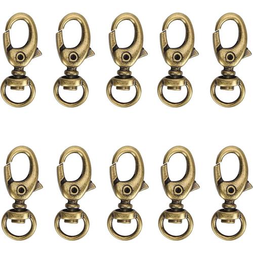 10 Pièces Porte-clés Rotatif, Mousquetons Pivotants en Bronze Mousqueton Porte  Clé pour Bijoux, Travaux Manuels, Porte-clés, Chaînes de Chiot