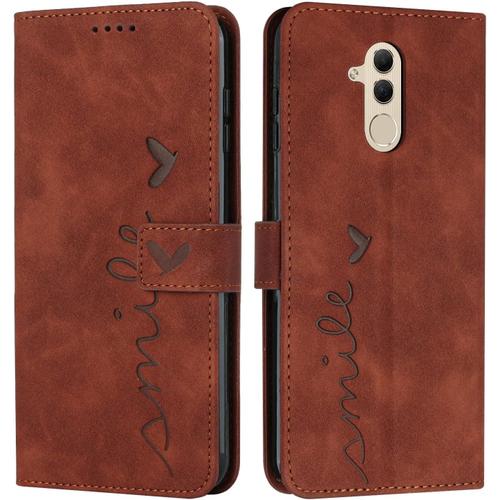 Coque Pour Huawei Mate 20 Lite, Étui Housse En Cuir Pu Premium Huawei Mate 20 Lite, Magnetique Flip [Pochette De Portefeuille], Etui De Protection Pour Huawei Mate 20 Lite (#Marron)