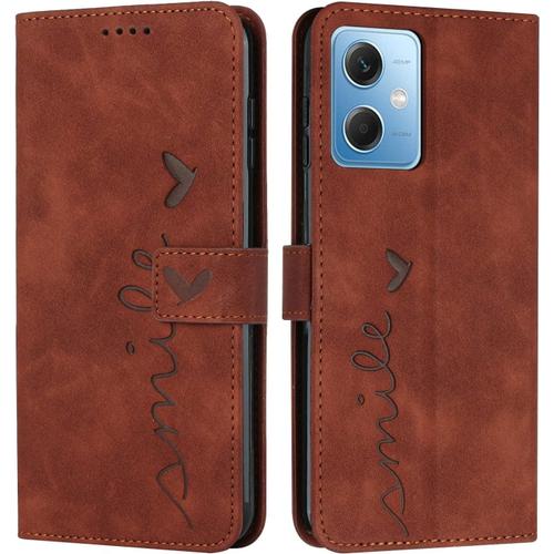 Coque Pour Xiaomi Redmi Note 12 5g / Xiaomi Poco X5 5g, Étui Housse En Cuir Pu Redmi Note 12 5g, Magnetique Flip [Pochette De Portefeuille], Etui De Protection Pour Xiaomi Poco X5 5g (#Marron)