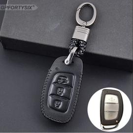 Porte cle voiture,Porte-clés en métal avec emblème pour Hyundai