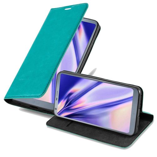 Cadorabo Housse Compatible Avec Lg G6 En Turquoise Pétrole - Étui De Protection Avec Fermeture Magnétique, Fonction De Support Et Compartiment Pour Carte