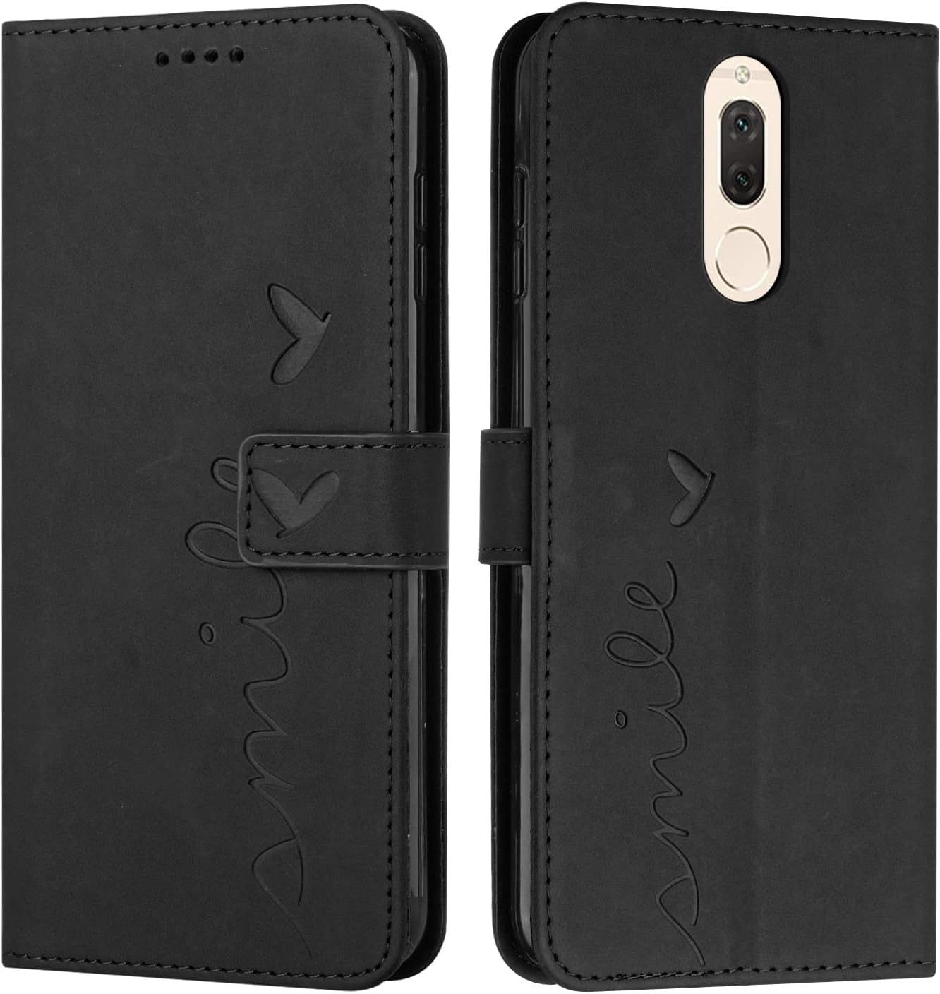 Coque Pour Huawei Mate 10 Lite/Nova 2i, Étui Housse En Cuir Pu Huawei Mate 10 Lite, Magnetique Flip [Pochette De Portefeuille], Etui De Protection Pour Huawei Mate 10 Lite/Nova 2i (#Noir)