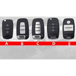 Coque clé,Étui à clé de voiture en cuir pour Kia Picanto Sportage R Rio K2,  K3, K5, K4, Cerato Soul