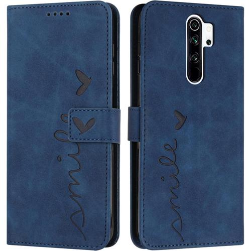 Coque Pour Xiaomi Redmi Note 8 Pro, Étui Housse En Cuir Pu Premium Xiaomi Redmi Note 8 Pro, Magnetique Flip [Pochette De Portefeuille], Etui De Protection Pour Xiaomi Redmi Note 8 Pro (Bleu)