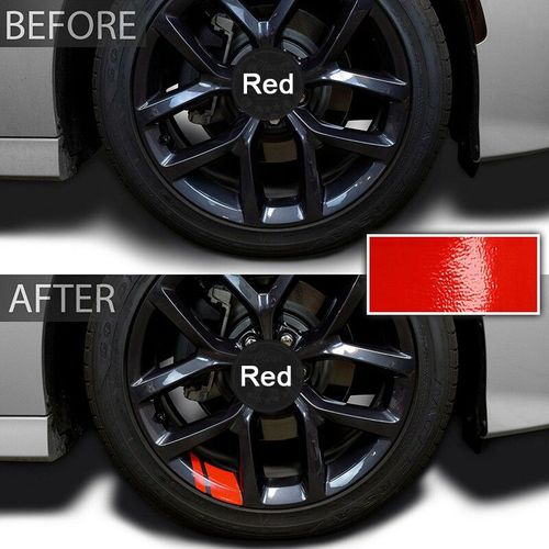 Autocollants Pour Moyeu De Roue De Voiture,Décalcomanies Pour Fiat Be À Abarth 500 Stilo Ducato,6 Pièces - Type 6pcs-Red